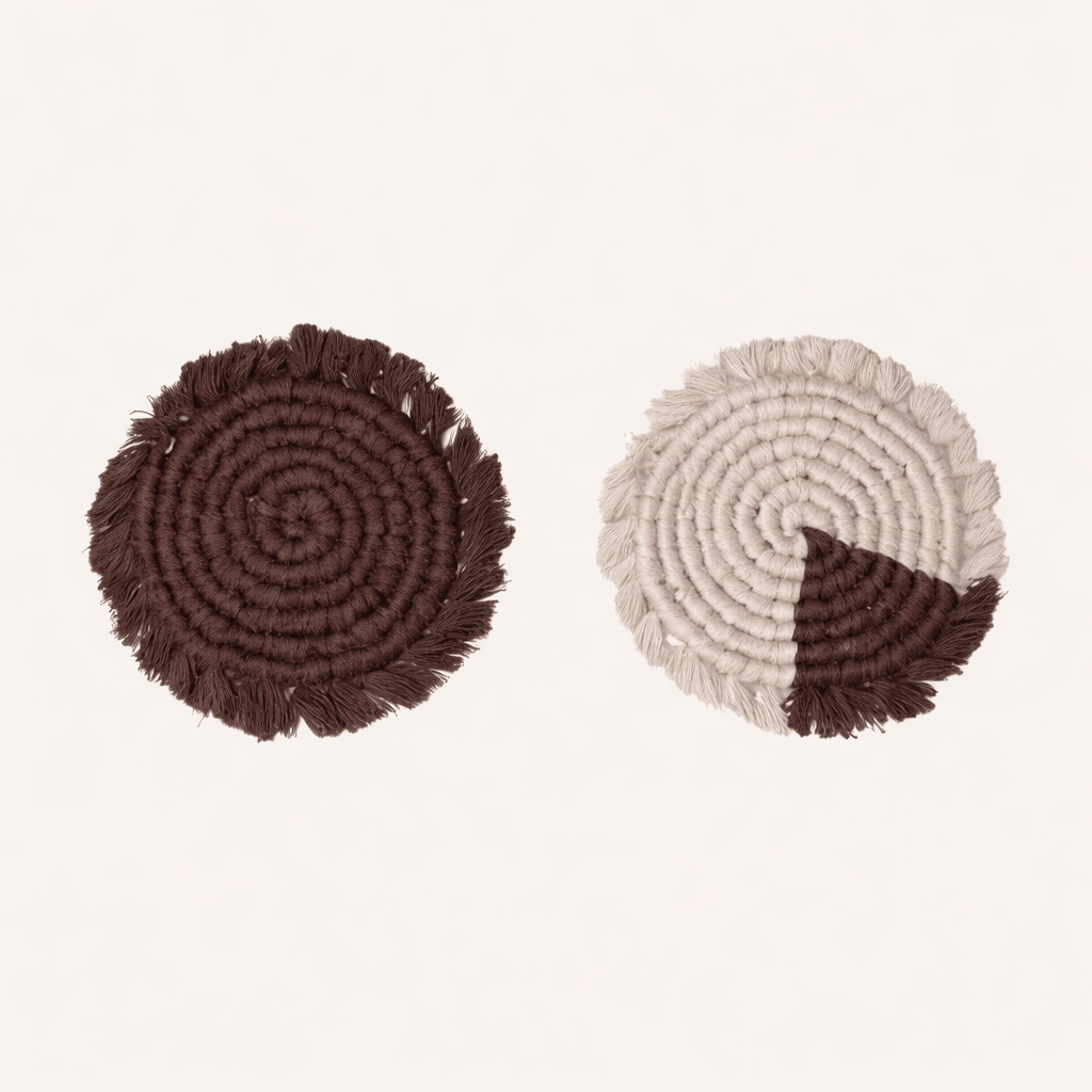 Tilley + Me Handmade Macrame Coasters | Boho Drink Mats