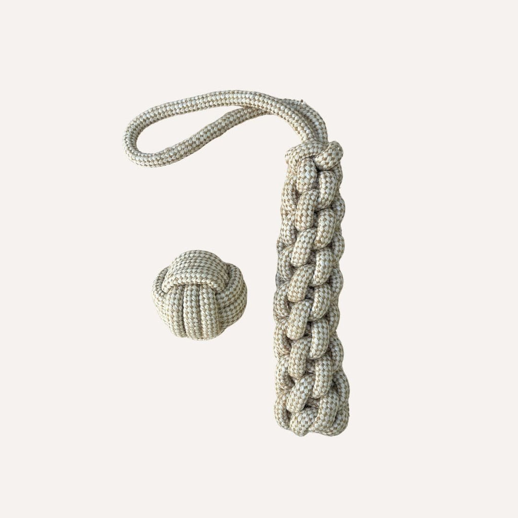 Tilley + Me Indestructible Hemp Rope Tug Toy - Sustainable and Non-Toxic Pet Toy